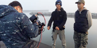 霞ヶ浦水系岸釣りセッション撮影中!! (ジャッカル) 