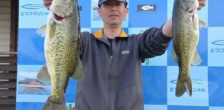 tweet釣果：デスアダーで 56,46,43,41cm×2!! (琵琶湖) 