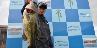 tweet釣果：パンチショットで58.5cm!! (琵琶湖) 