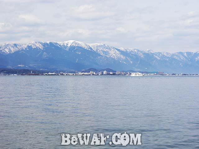 琵琶湖湖上調査 2月26日 比叡山 写真
