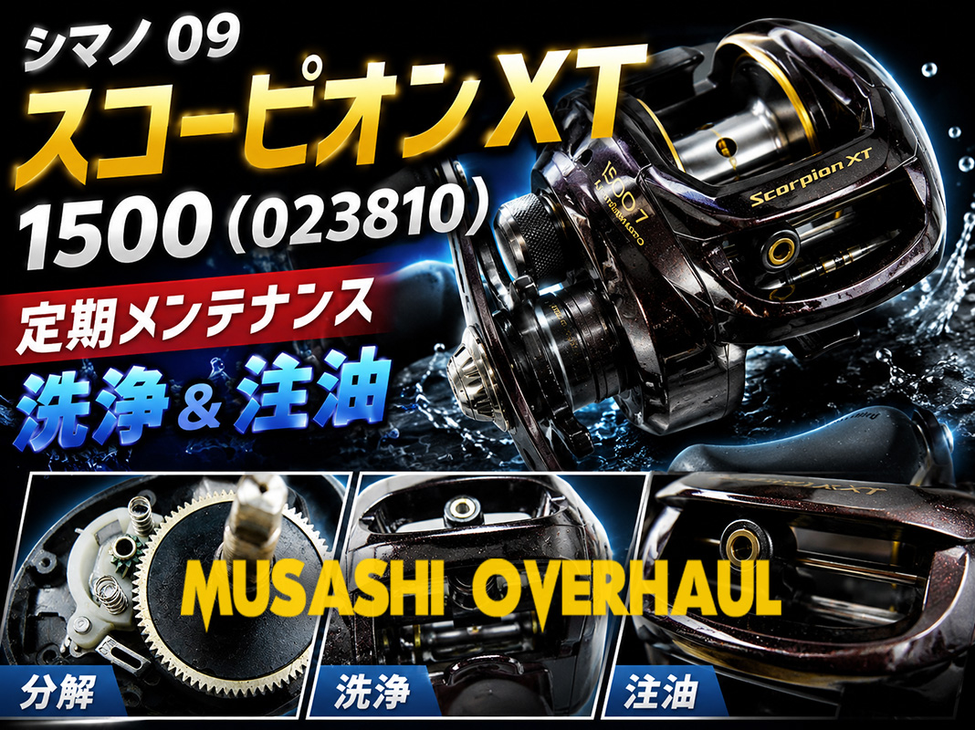 シマノスコーピオンXT 1500の洗浄＆注油でパフォーマンス向上！プロの