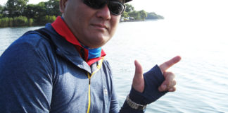 琵琶湖ガイド日記 難しいオーバーヘッドキャスト写真