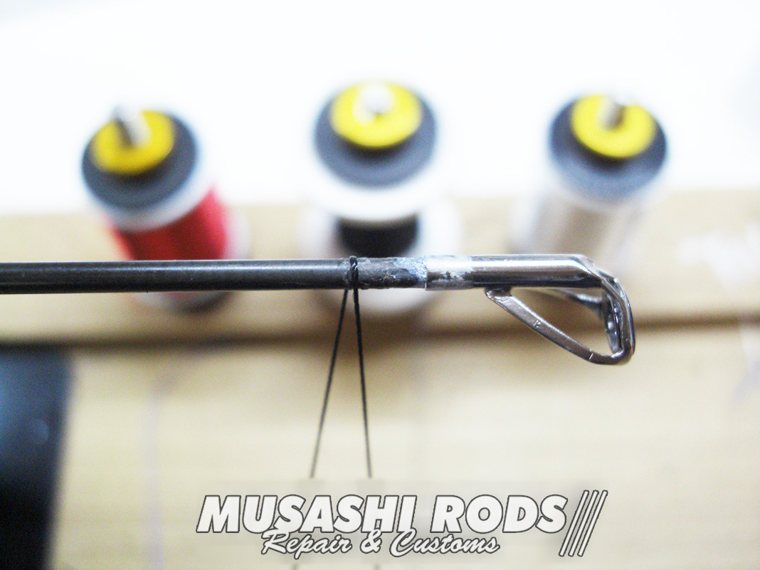 ダイコー バロウズ ドレッドノートトップガイド修理 ガイド巻き直し