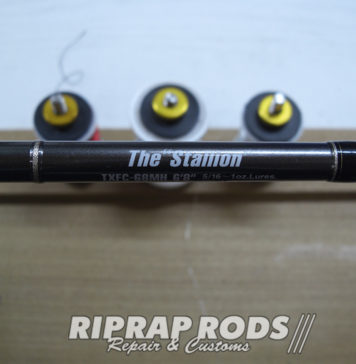 エバーグリーン ザ・スタリオン TXFC-68MH ガイド修理 (ロッドカスタム日記 #70) エバーグリーン テムジン クロスファイア TXFC-68MH スタリオン修理写真