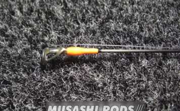 トップガイドを蛍光スレッドに巻き替える 改造写真