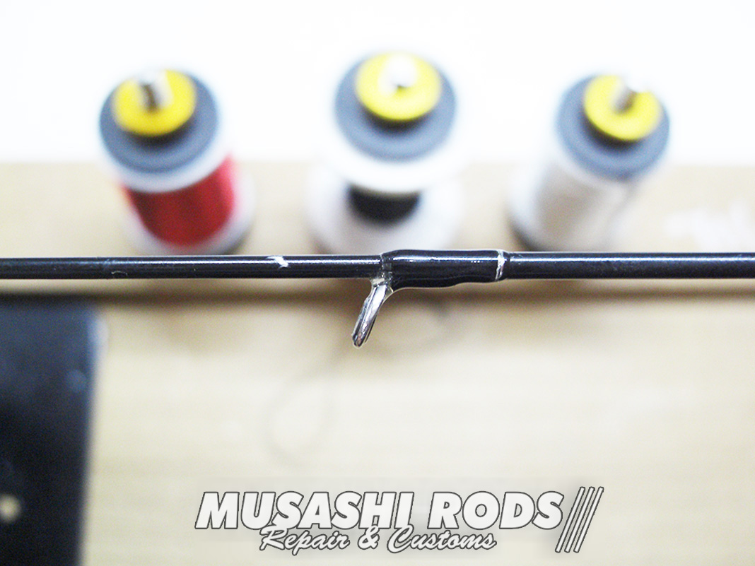 トップガイドを蛍光スレッドに巻き替える 改造写真