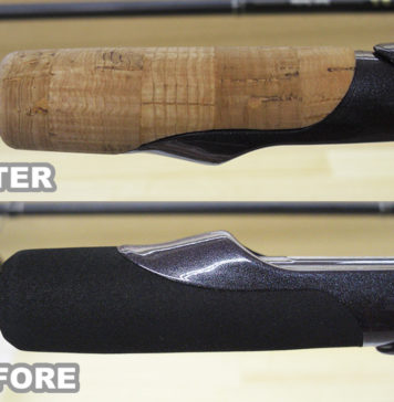 エギングロッドのグリップを交換する 写真