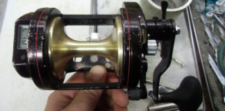 シマノ 07 海魂DC 4000T デジタルメーター 映らない修理　写真