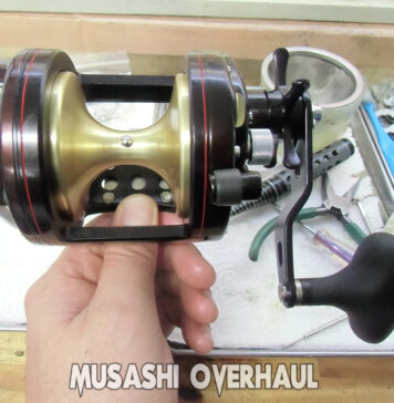 シマノ 07 海魂DC 3000T ハンドルガタ 分解修理写真