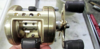 シマノ 97カルカッタ100XT クロスギア欠け メンテナンス修理写真