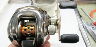 シマノ アンタレスAR (RH225) ハンドル取り替え修理写真