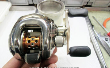 シマノ アンタレスAR (RH225) ハンドル取り替え修理写真