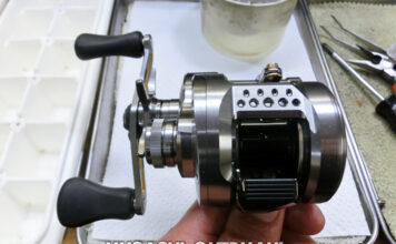 シマノ 23 カルカッタコンクエスト BFS XG 左 (045713) メンテナンス修理写真
