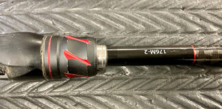 シマノ 20 ゾディアス 176M-2 バスロッド (39690) ガイド折れ修理写真