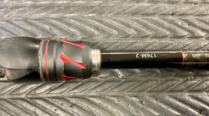 シマノ 20 ゾディアス 176M-2 バスロッド (39690) ガイド折れ修理写真