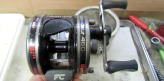 アブ ガルシア 4600CB グリーン ハンドル 修理写真
