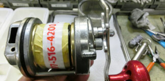 シマノ 09 スピードマスター石鯛 3000T RC13 (02334) メンテナンス修理写真