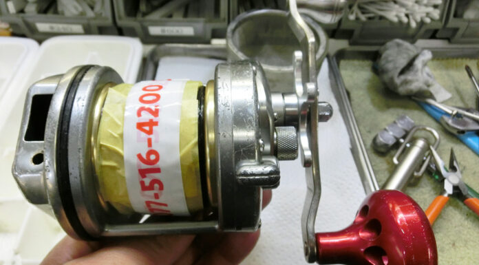 シマノ 09 スピードマスター石鯛 3000T RC13 (02334) メンテナンス修理写真