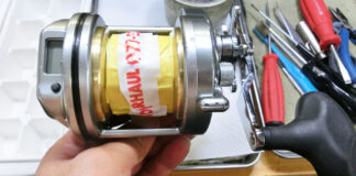 シマノ 09 スピードマスター石鯛 3000T RC13 (02334) メンテナンス修理写真