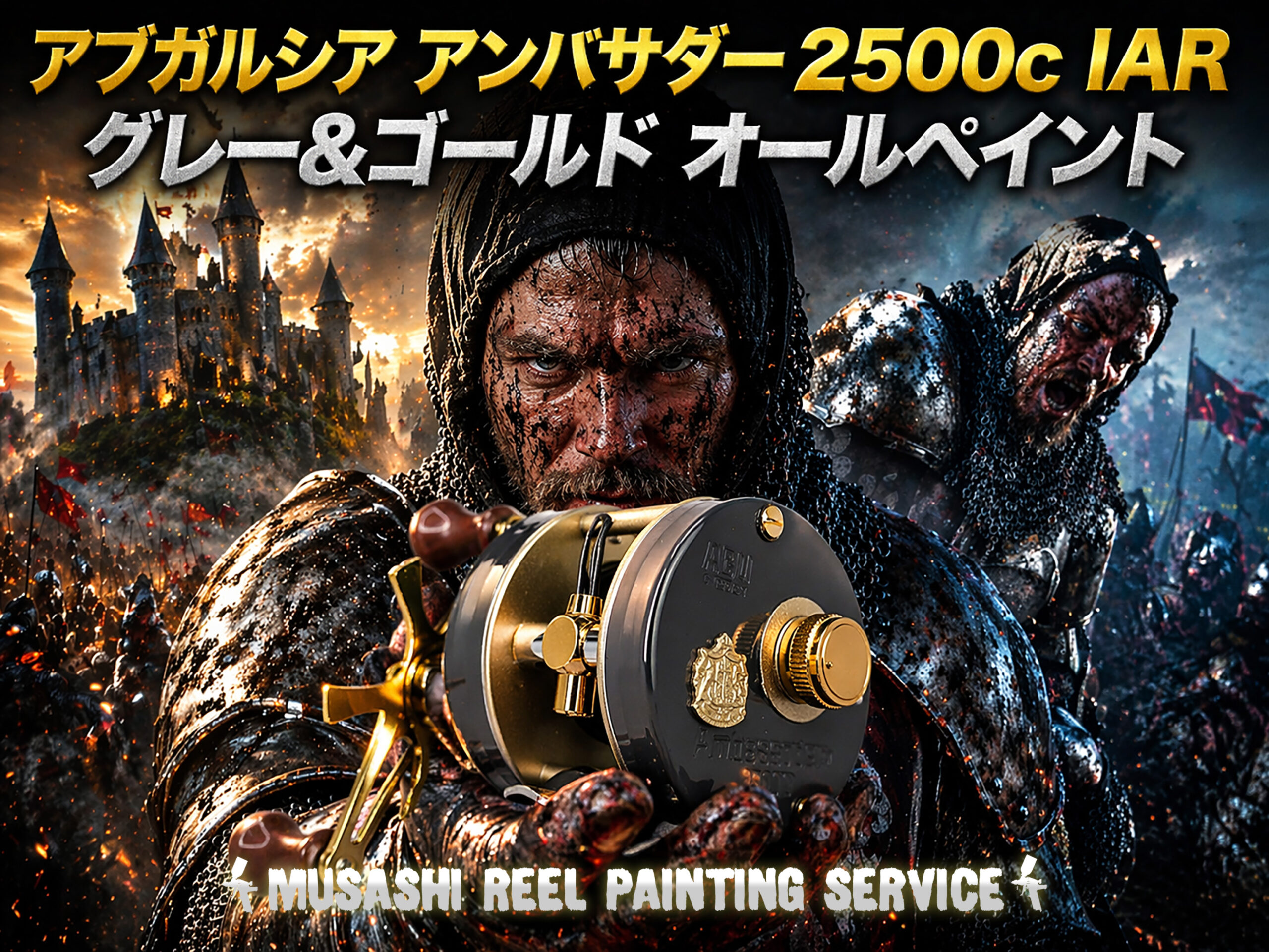 カラー＆ゴールド仕上げ！アブガルシア アンバサダー2500cの塗装＆研磨