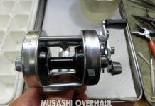 メンテナンス日記#1983:アブガルシア アンバサダー 2500C シャフト振れ&ハンドル重い アブガルシア アンバサダー 2500C メンテナンス修理写真