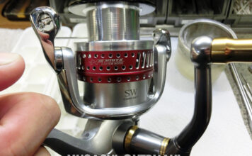 メンテナンス日記#2002:シマノ 08 ステラSW10000PG (02150) 部分塗装 ガリゴリ異音 シマノ 08 ステラSW10000PG (02150) メンテナンス修理写真