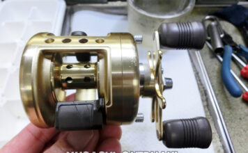 メンテナンス日記#2018:シマノ 94 カルカッタ 100XT (RH383) クロスギアかけ交換 シマノ 94 カルカッタ 100XT (RH383) クロスギアかけ修理写真