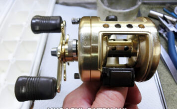 メンテナンス日記#2021:シマノ 99 カルカッタ 101XT (01263) メンテとレベルワインド逆付けカスタム シマノ 99 カルカッタ 101XT (01263) メンテナンス修理写真