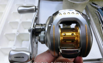 ダイワ TD ジリオン 100HL (00614051) ハンドル重い 修理写真