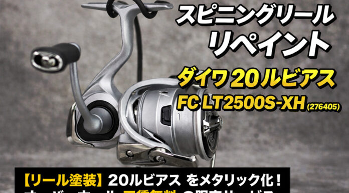 スピニングリール塗装リペイント:ダイワ 20 ルビアス FC LT2500S-XH (276405) マットシルバー全塗装
