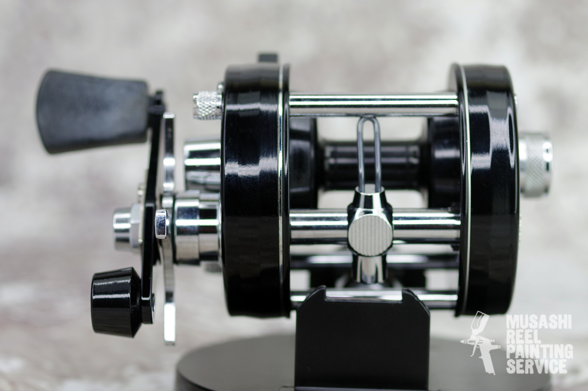 10 abugarcia ambassadeur 2500c customreel repaint overhaul maintenance fishinggear baitcasting 00630224 black