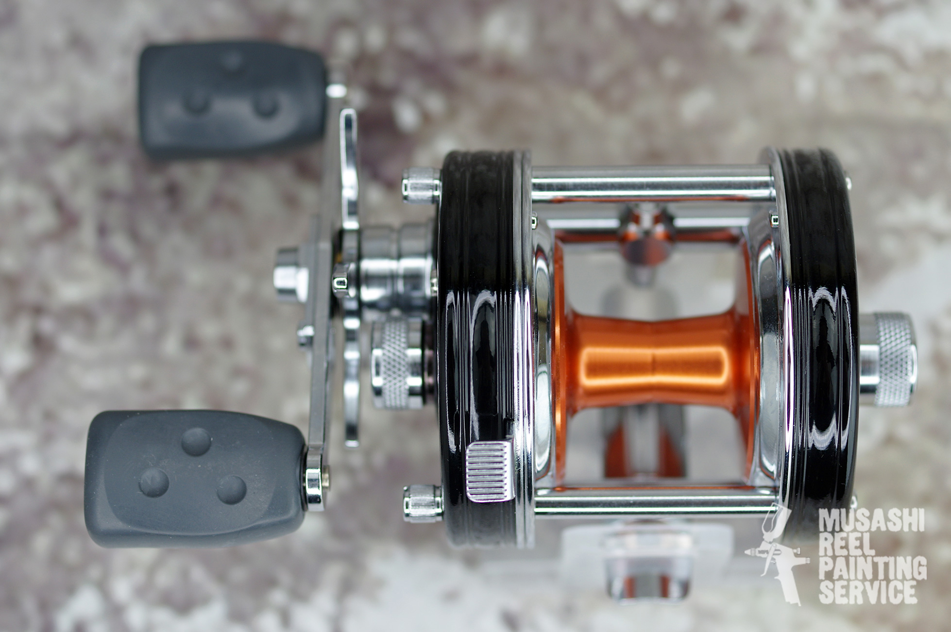 8 abugarcia ambassadeur 5501cs rocket customreel repaint maintenance roundreel 1360780 blackcustom mirrorchrome