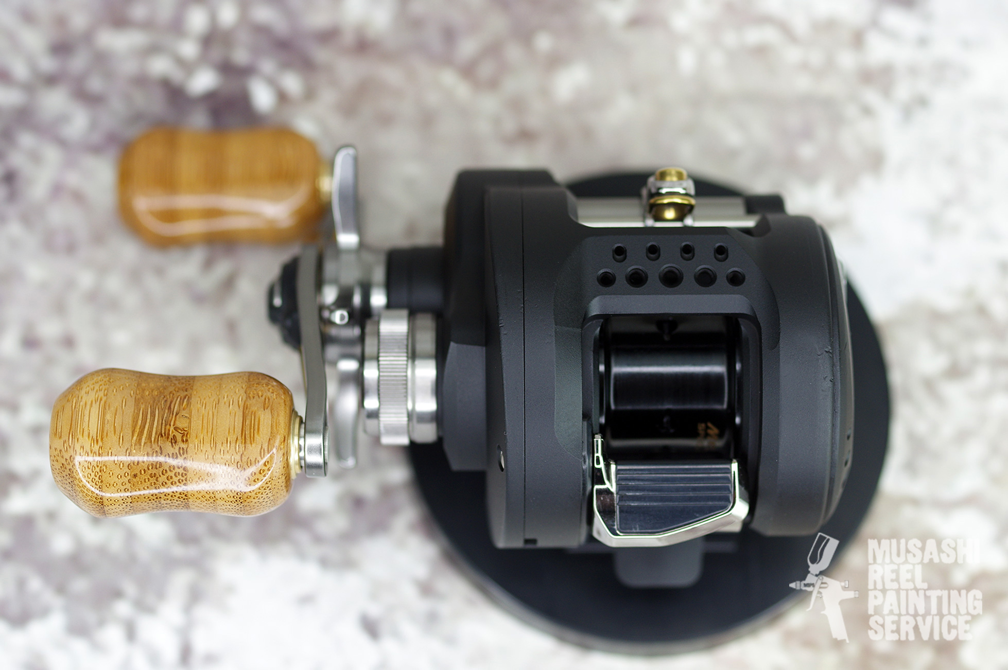 8 calcuttaconquest bfs mattblack reelpainting shimano customreel zero-set reelmaintenance tacklecustom refit