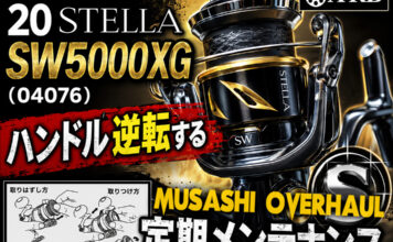 シマノ 20 ステラ SW5000XG (04076) ハンドル逆転 修理写真