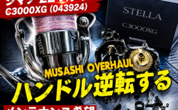 シマノ 22 ステラC3000XG (043924) ハンドル逆転する 修理写真
