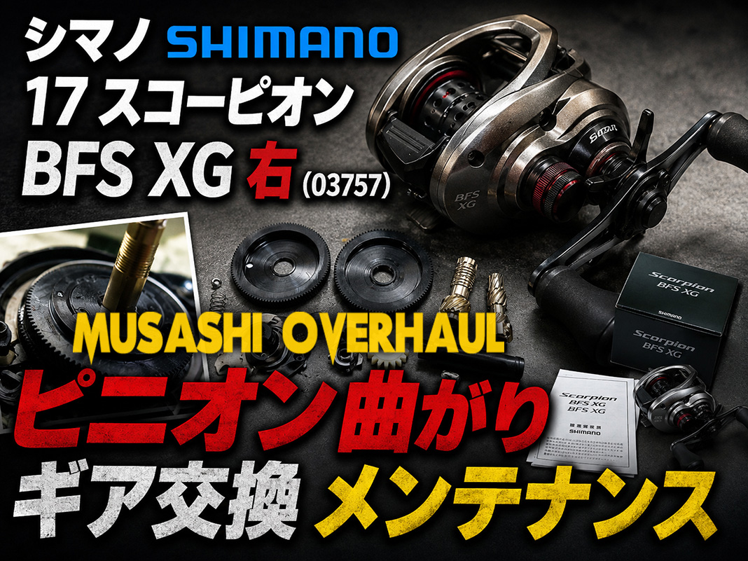 メンテナンス日記】17スコーピオンBFSの黒ギア摩耗に注意！Bコース分解
