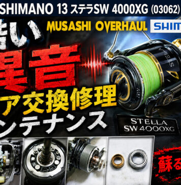 シマノ SHIMANO 13 ステラSW 4000XG (03062) 酷い異音修理写真