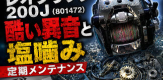 ダイワ 17 レオブリッツ 200J (801472) 酷い異音と塩噛み メンテナンス写真