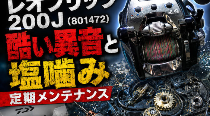 ダイワ 17 レオブリッツ 200J (801472) 酷い異音と塩噛み メンテナンス写真