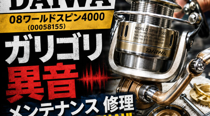 イワ DAIWA 08ワールドスピン4000 (00058155) ガリゴリ異音修理メンテナンス写真