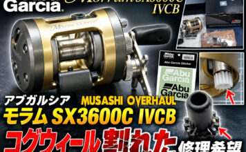 アブガルシア Abu Garcia モラム SX3600C IVCB コグウィール割れ修理購入写真