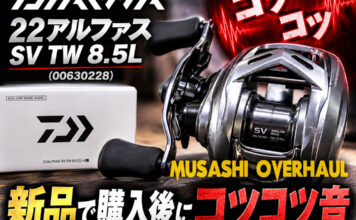 ダイワ DAIWA 22アルファスSV TW 8.5L (00630228) 新品で購入後にコツコツ音 メンテナンス修理写真