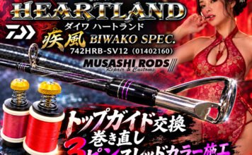 ダイワ ハートランド 疾風 BIWAKO SPEC 742HRB-SV12 (01402160) トップガイド交換修理写真